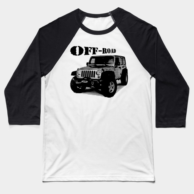 Jeep off road, Jeep Wrangler 4x4 Baseball T-Shirt by hottehue